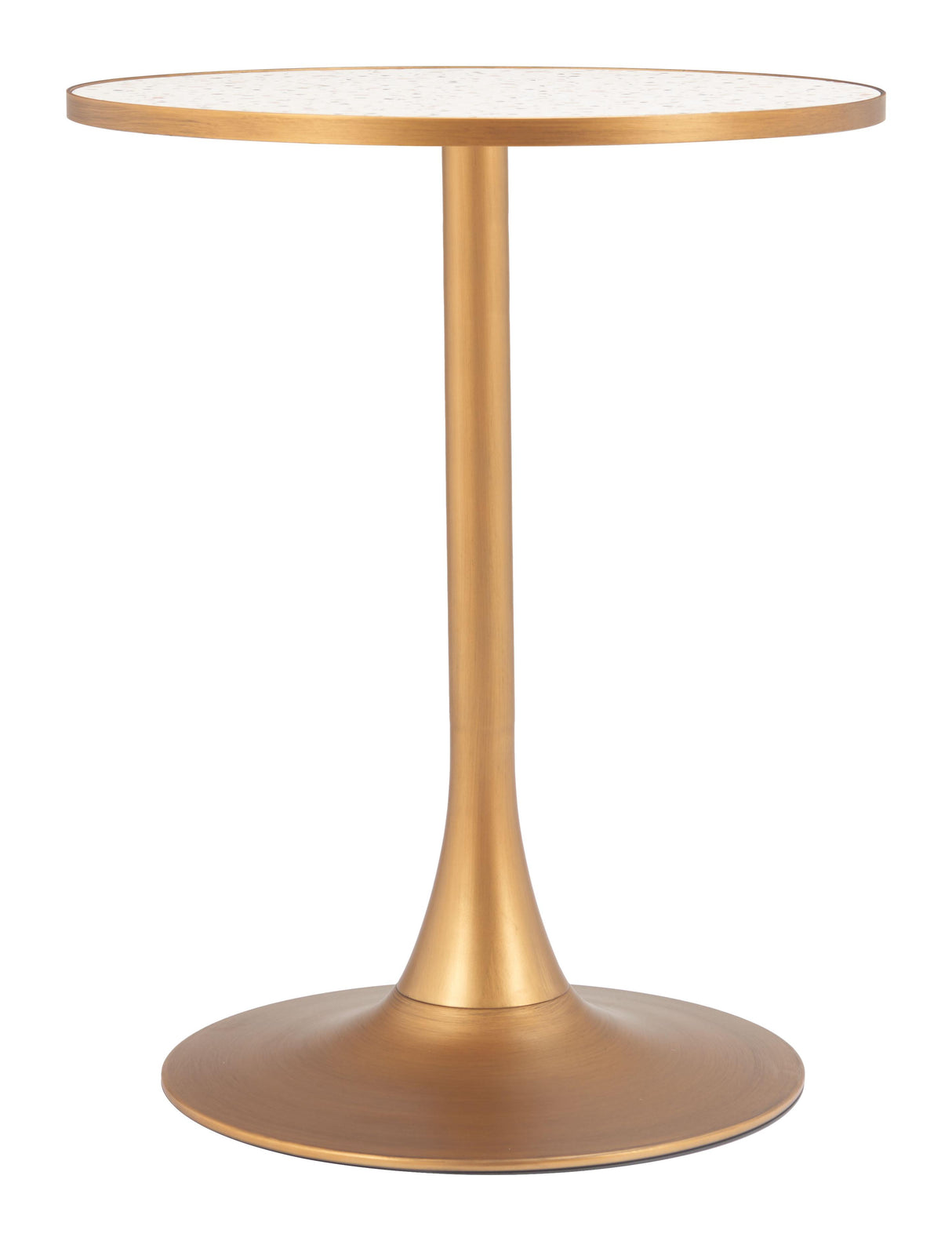 ZUO Bite Bistro Table Beige & Gold