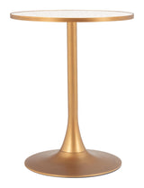 ZUO Bite Bistro Table Beige & Gold