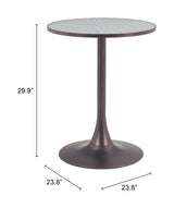 ZUO Bite Bistro Table Gray & Bronze