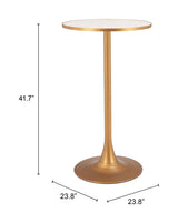 ZUO Bite Bar Table Beige & Gold