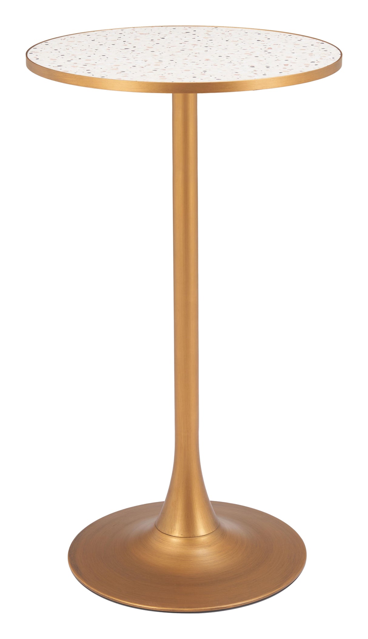 ZUO Bite Bar Table Beige & Gold