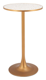 ZUO Bite Bar Table Beige & Gold