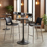 ZUO Bite Bar Table Gray & Black