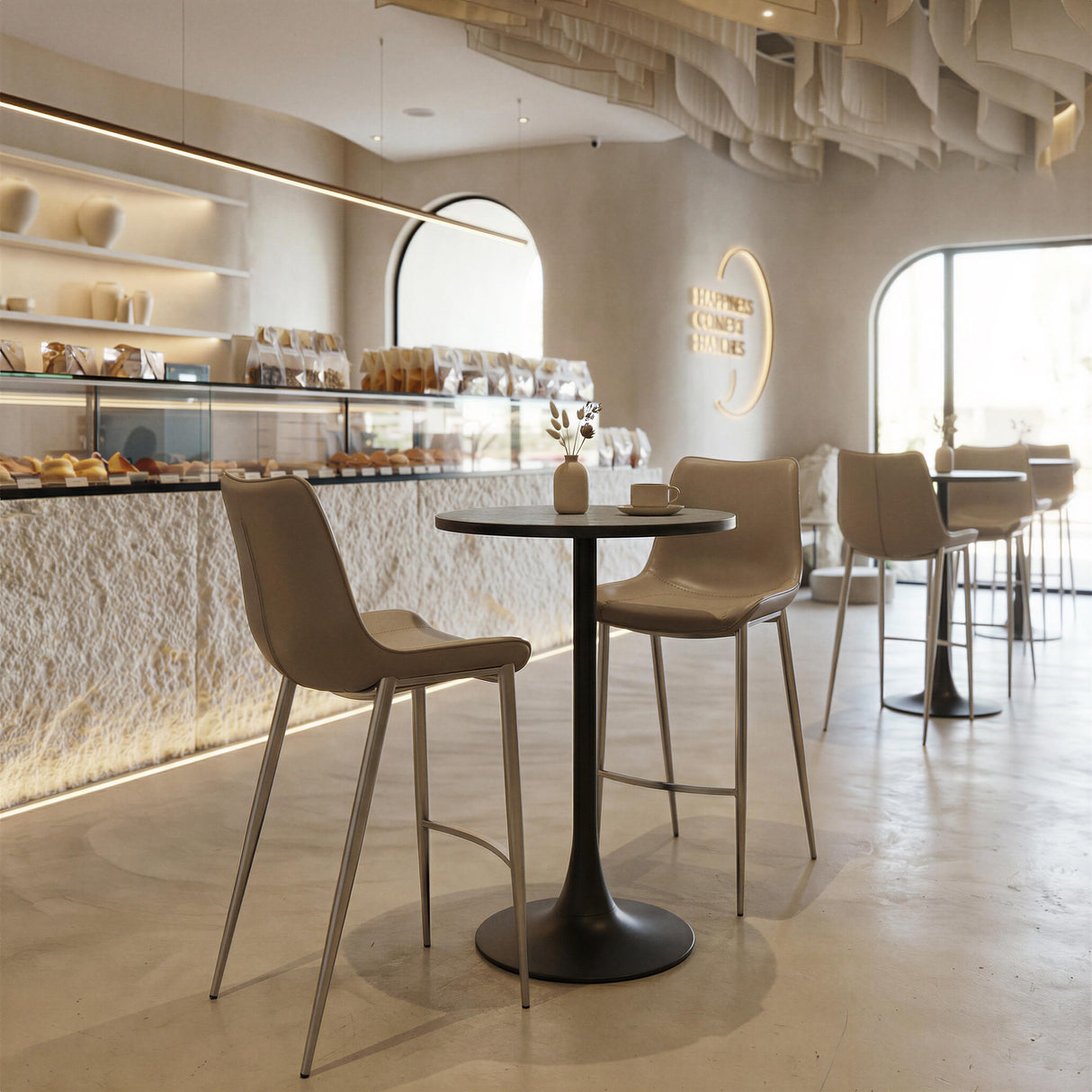 ZUO Bite Bar Table Gray & Black