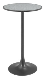 ZUO Bite Bar Table Gray & Black