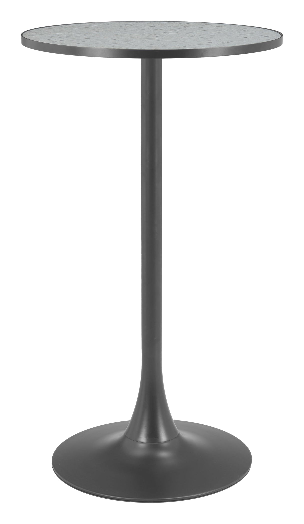 ZUO Bite Bar Table Gray & Black