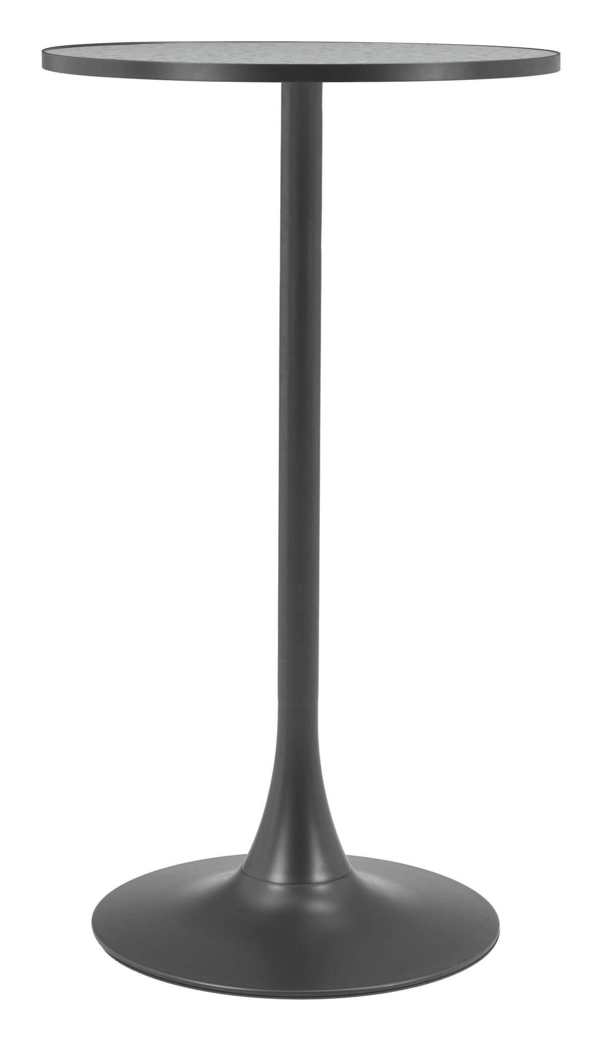 ZUO Bite Bar Table Gray & Black