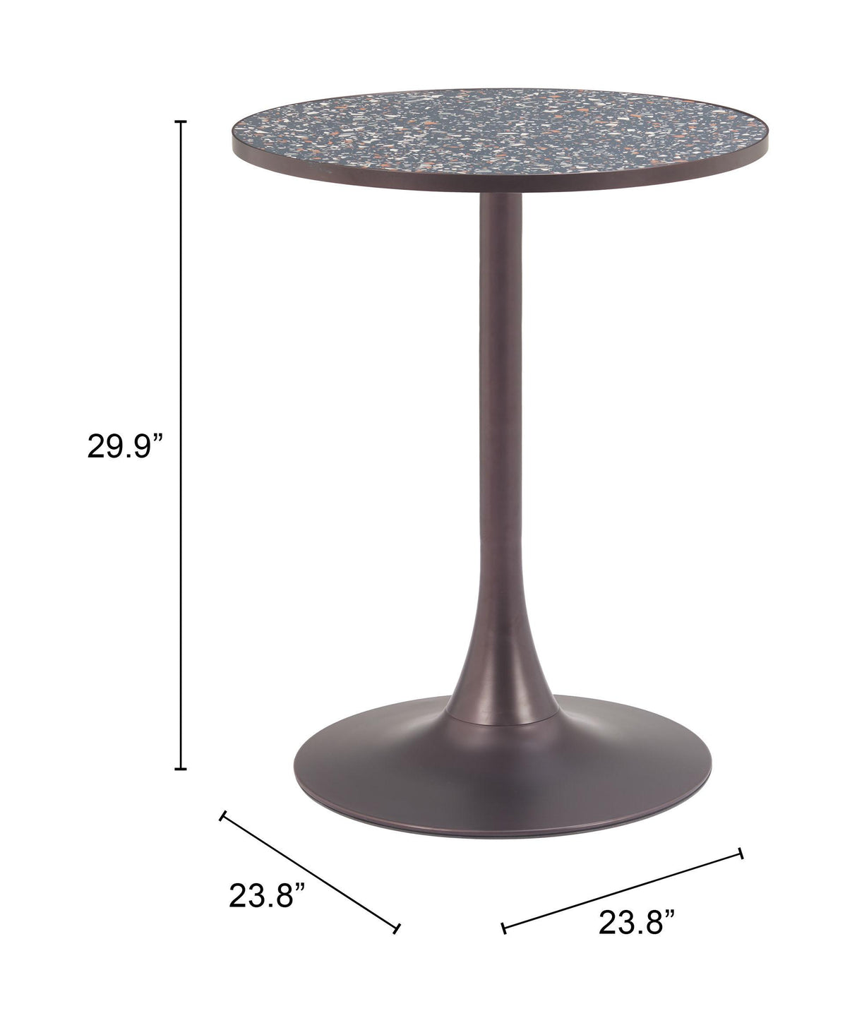 ZUO Bite Bistro Table Black & Bronze