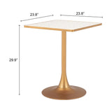 ZUO Spot Bistro Table Beige & Gold
