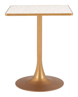 ZUO Spot Bistro Table Beige & Gold