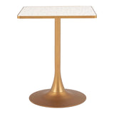 ZUO Spot Bistro Table Beige & Gold