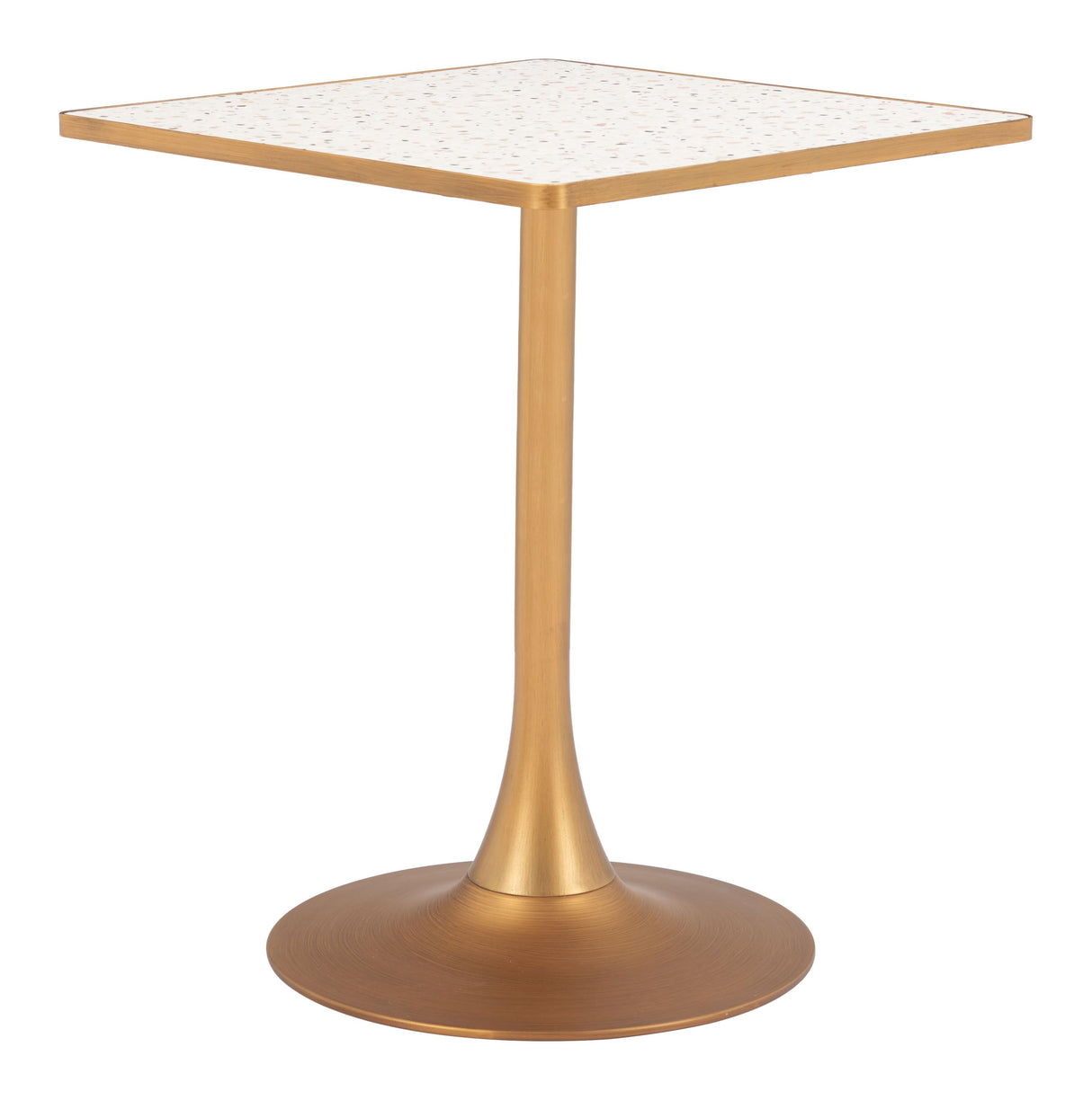 ZUO Spot Bistro Table Beige & Gold