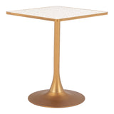 ZUO Spot Bistro Table Beige & Gold