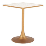 ZUO Spot Bistro Table Beige & Gold