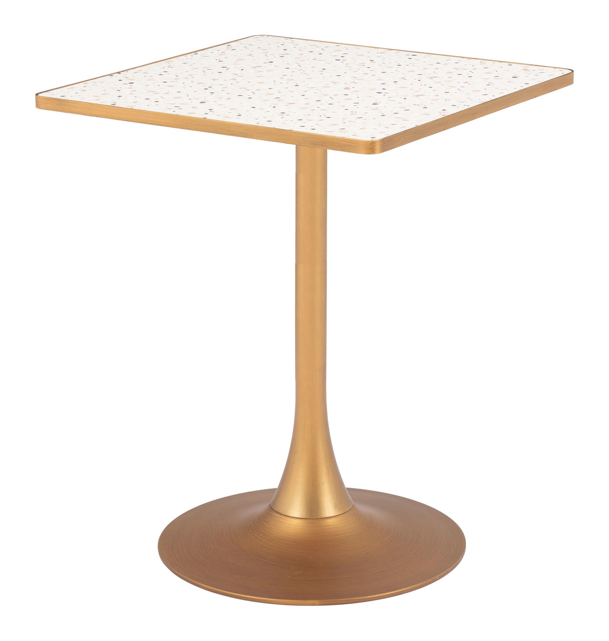 ZUO Spot Bistro Table Beige & Gold