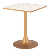 ZUO Spot Bistro Table Beige & Gold