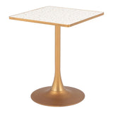 ZUO Spot Bistro Table Beige & Gold