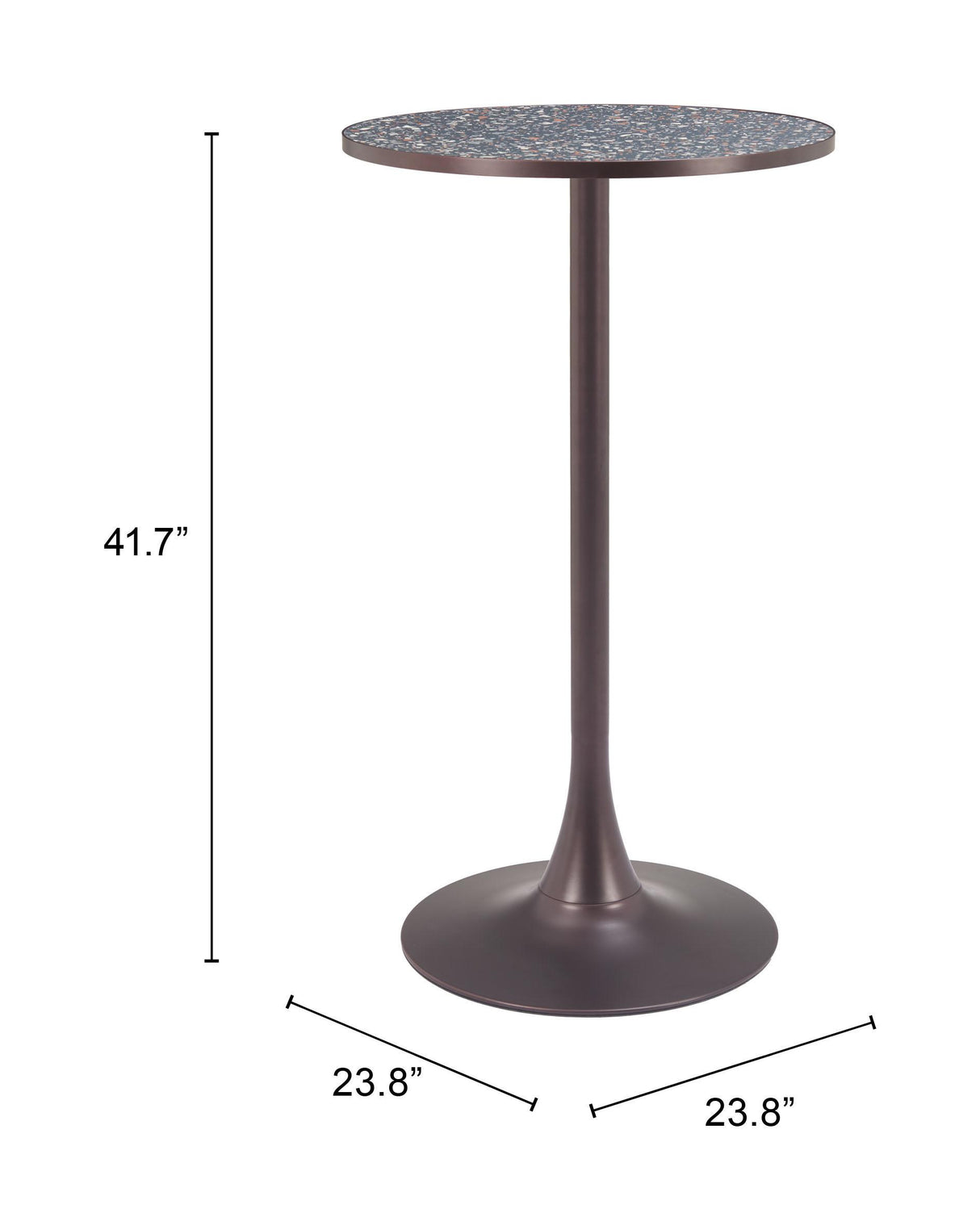 ZUO Bite Bar Table Black & Bronze