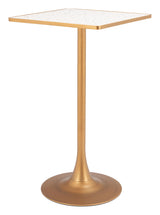 ZUO Spot Bar Table Beige & Gold