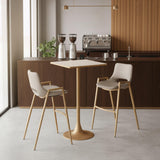 ZUO Spot Bar Table Beige & Gold