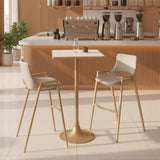ZUO Spot Bar Table Beige & Gold