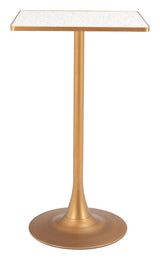 ZUO Spot Bar Table Beige & Gold
