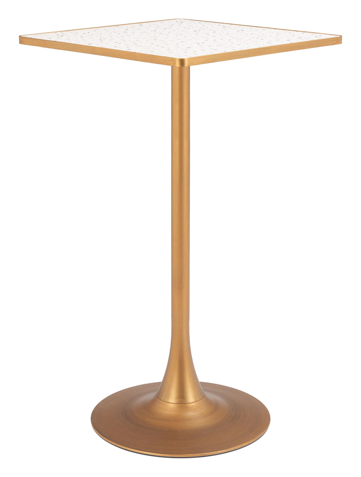 ZUO Spot Bar Table Beige & Gold