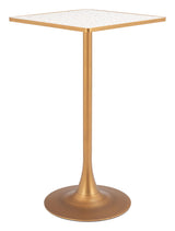 ZUO Spot Bar Table Beige & Gold