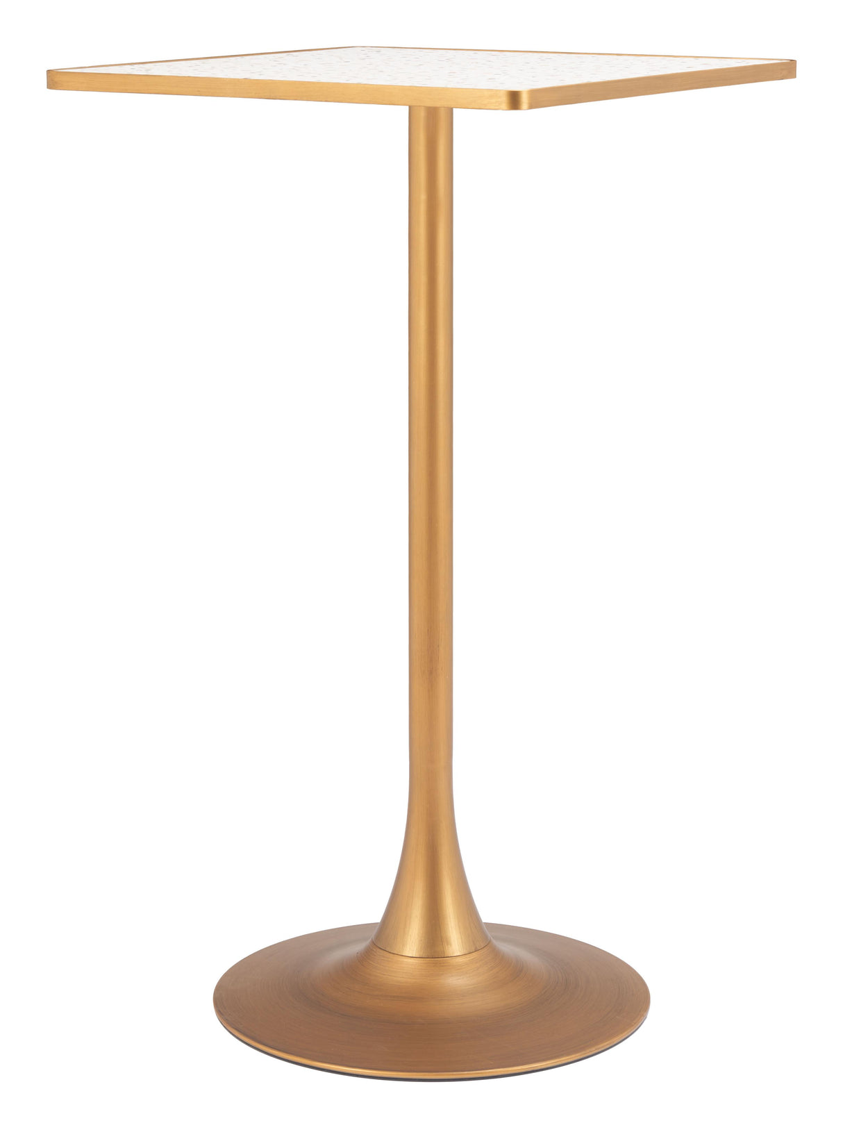 ZUO Spot Bar Table Beige & Gold