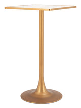 ZUO Spot Bar Table Beige & Gold