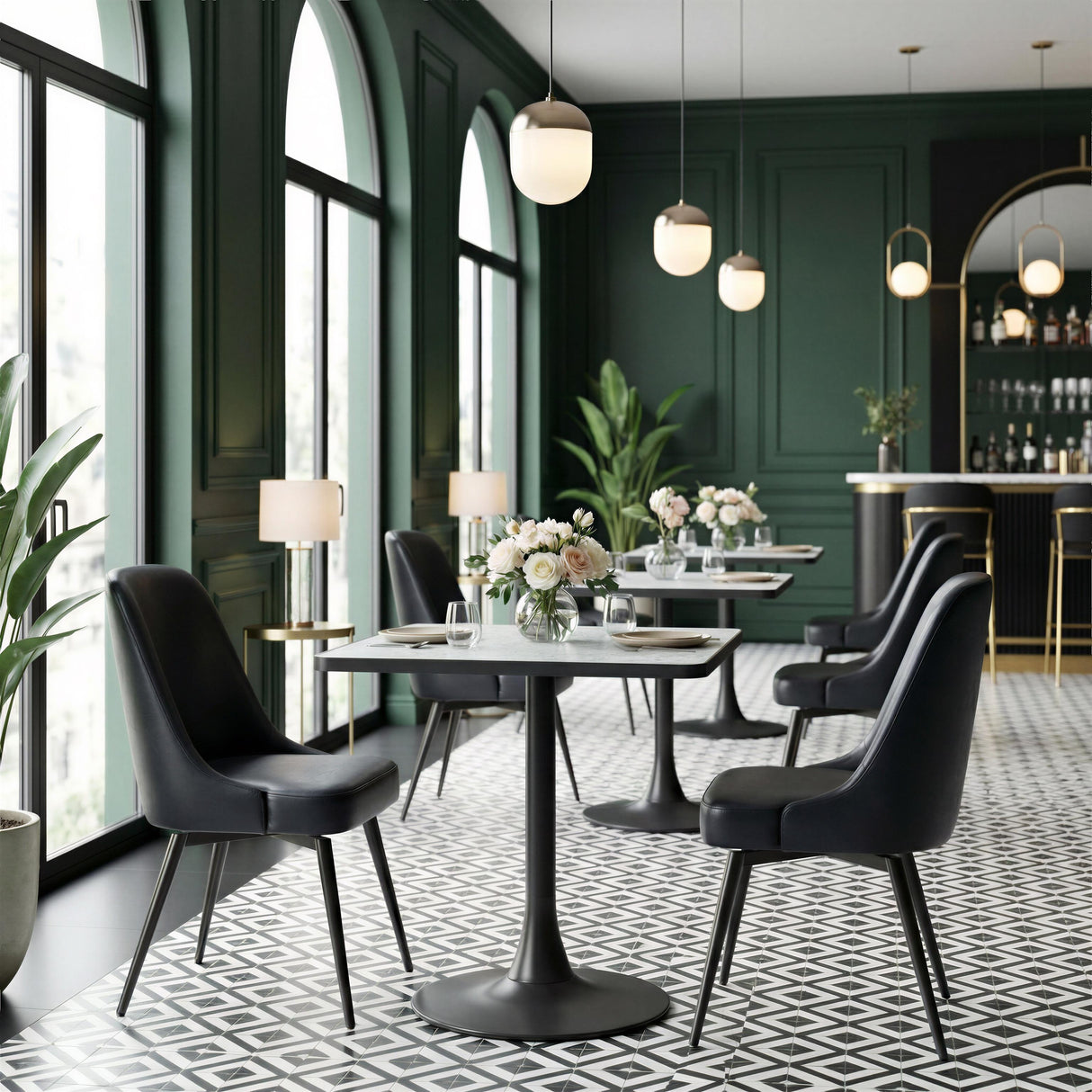 ZUO Spot Bistro Table Gray & Black