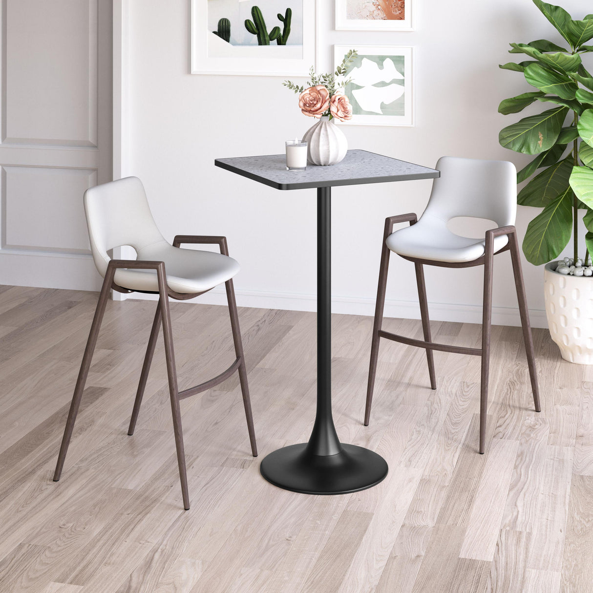 ZUO Spot Bar Table Gray & Black