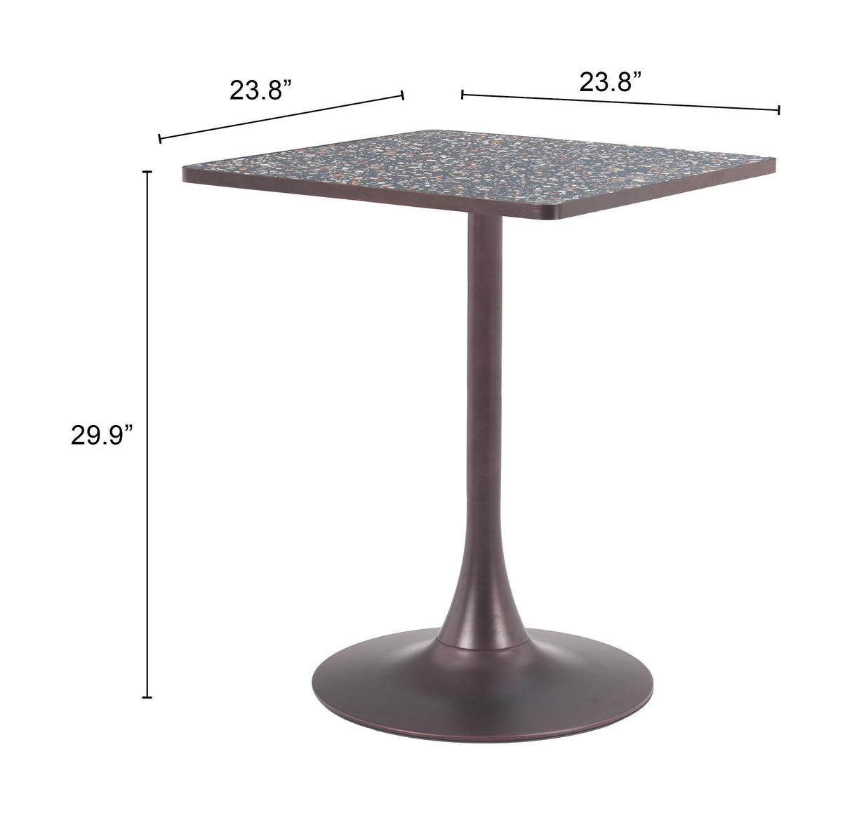 ZUO Spot Bistro Table Black & Bronze