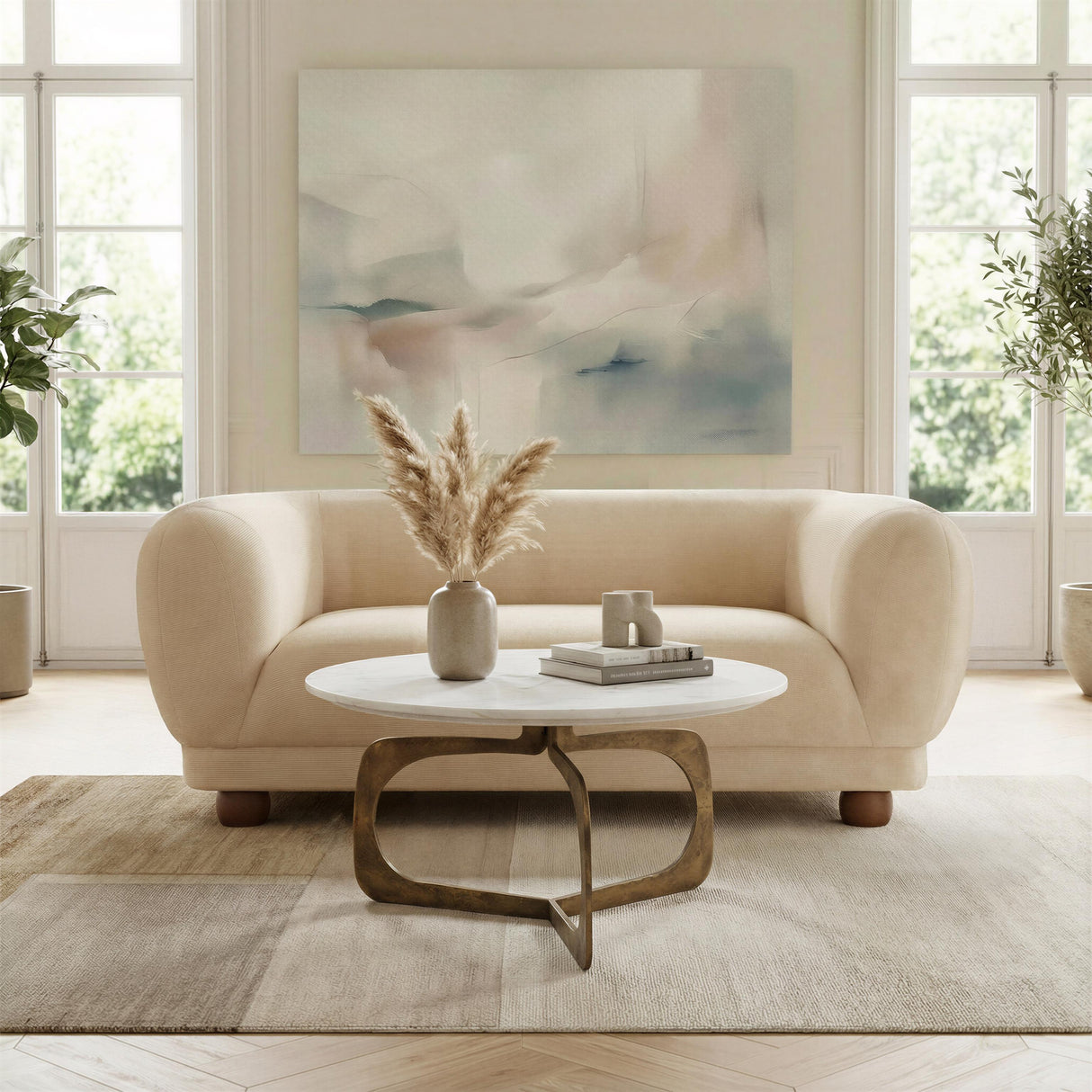 ZUO Boet Loveseat Taupe