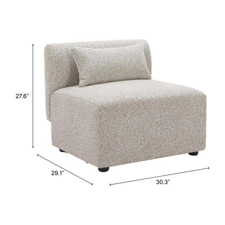 ZUO Simu Middle Chair Dune Greige