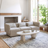 ZUO Simu Corner Chair Dune Greige