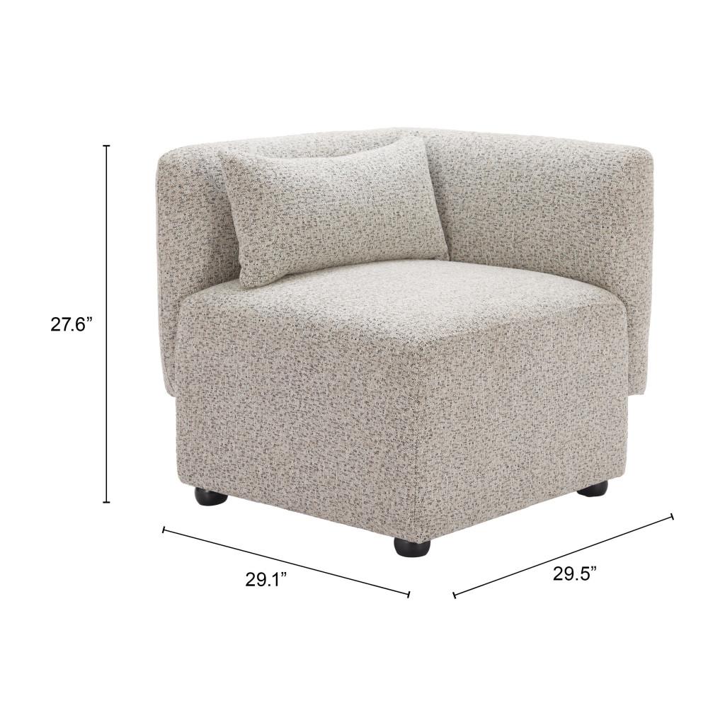 ZUO Simu Corner Chair Dune Greige