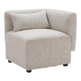 ZUO Simu Corner Chair Dune Greige