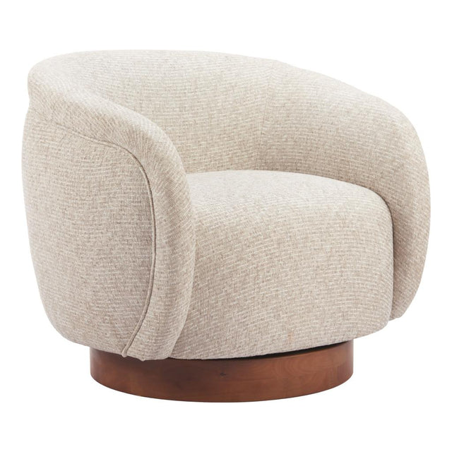 ZUO Vinta Swivel Chair Beige