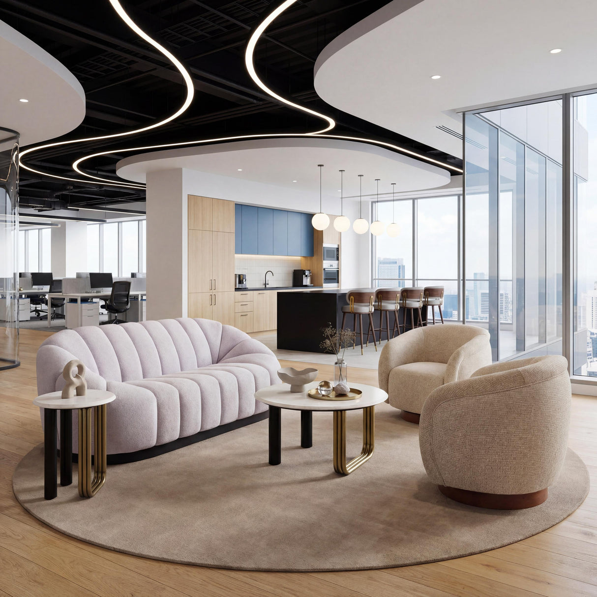 ZUO Vinta Swivel Chair Beige