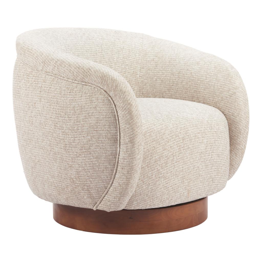 ZUO Vinta Swivel Chair Beige