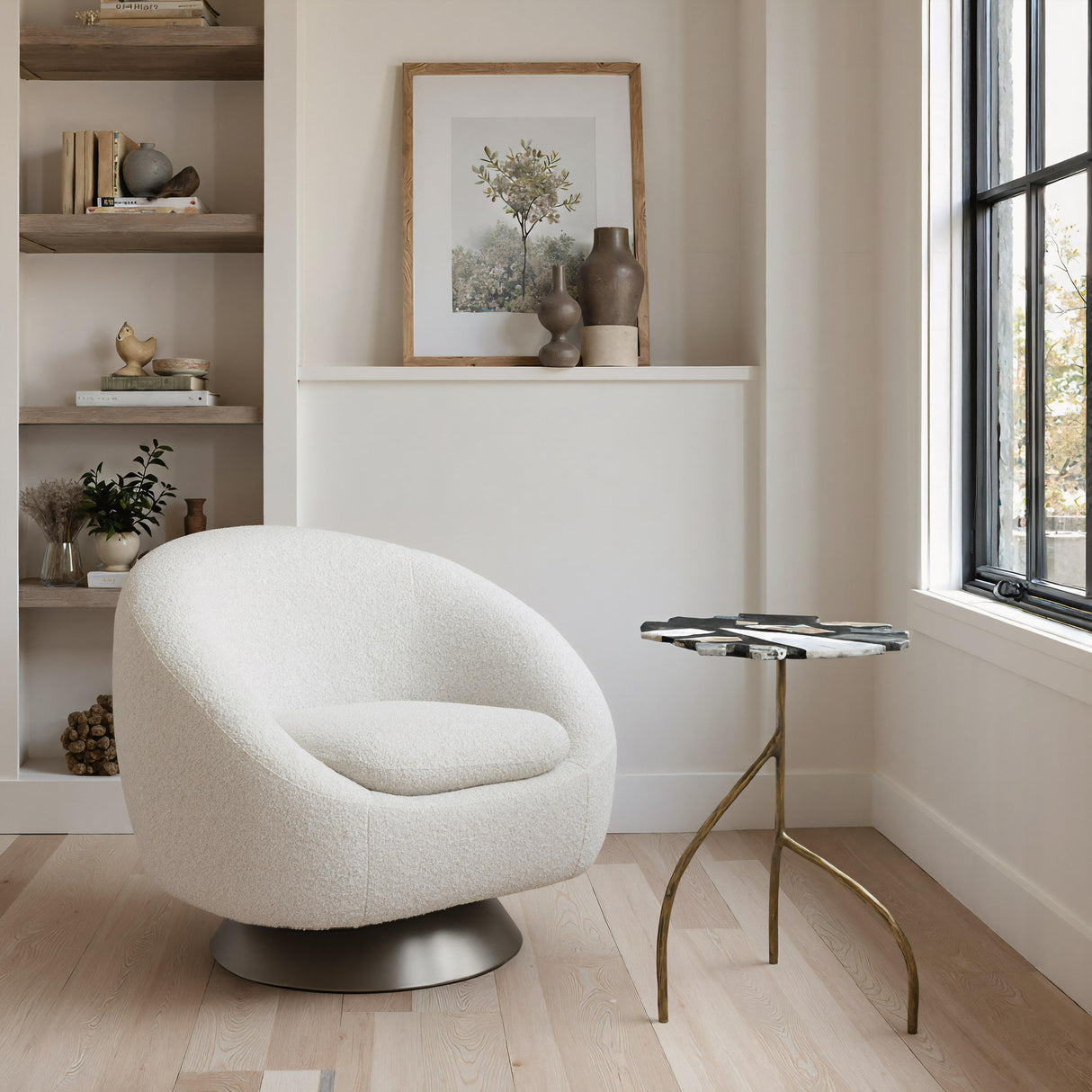 ZUO Modan Swivel Chair Misty Gray