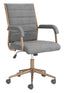 ZUO Auction Office Chair Gray