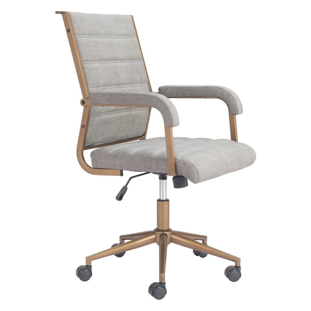 ZUO Auction Office Chair Gray