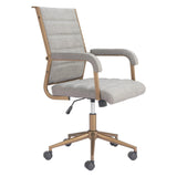 ZUO Auction Office Chair Gray