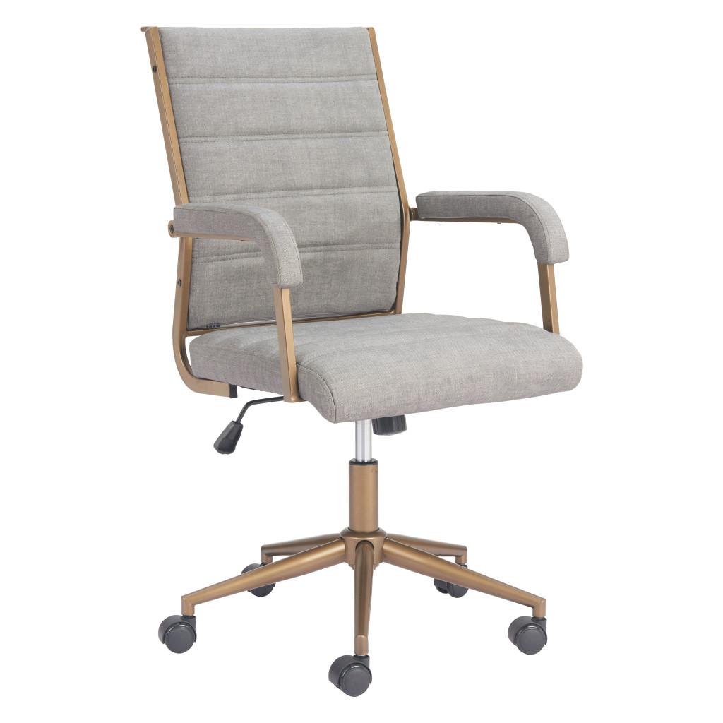 ZUO Auction Office Chair Gray