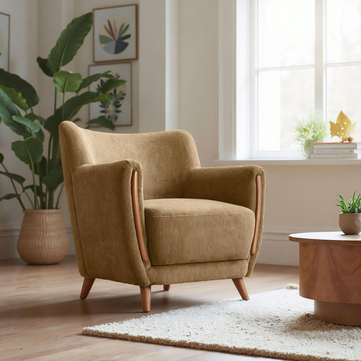 ZUO Hako Accent Chair Olive Green