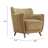 ZUO Hako Accent Chair Olive Green