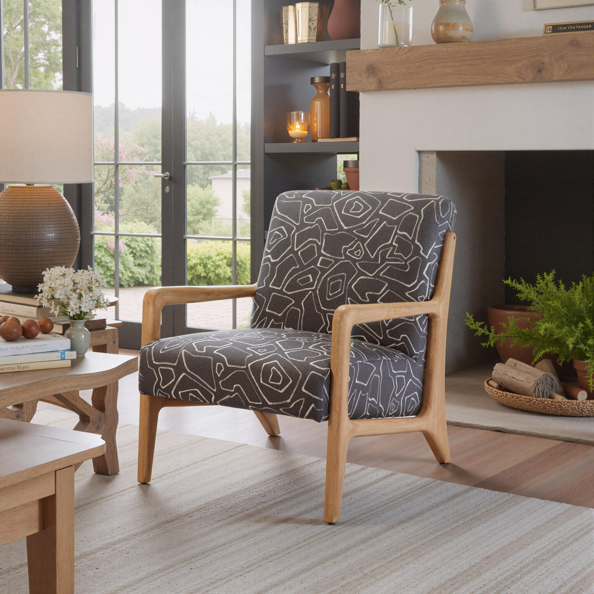 ZUO Runa Accent Chair Gray & Natural