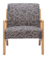 ZUO Runa Accent Chair Gray & Natural